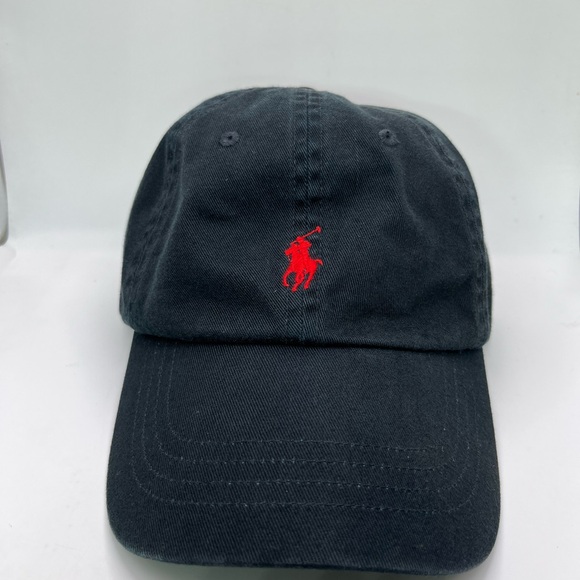 Polo by Ralph Lauren Black Hat with Red Logo - Picture 4 of 10